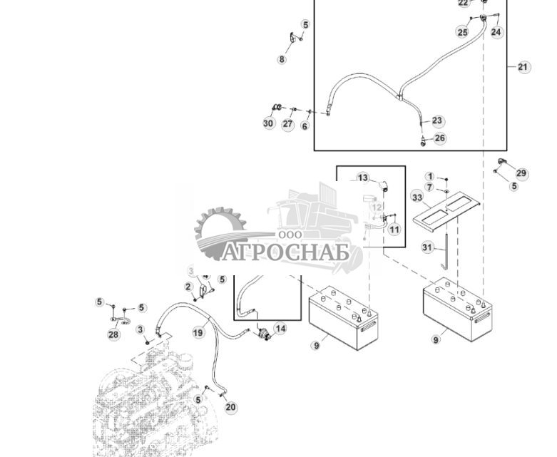 Батареи и кабели батарей (1400 А (ток холодного запуска)) (двигатель 6068HDW75) (676588 - ) - ST867087 366.jpg
